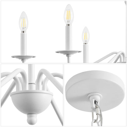 Lustre LED en fer à 6 lumières, 34,75 $, par JONATHAN Y