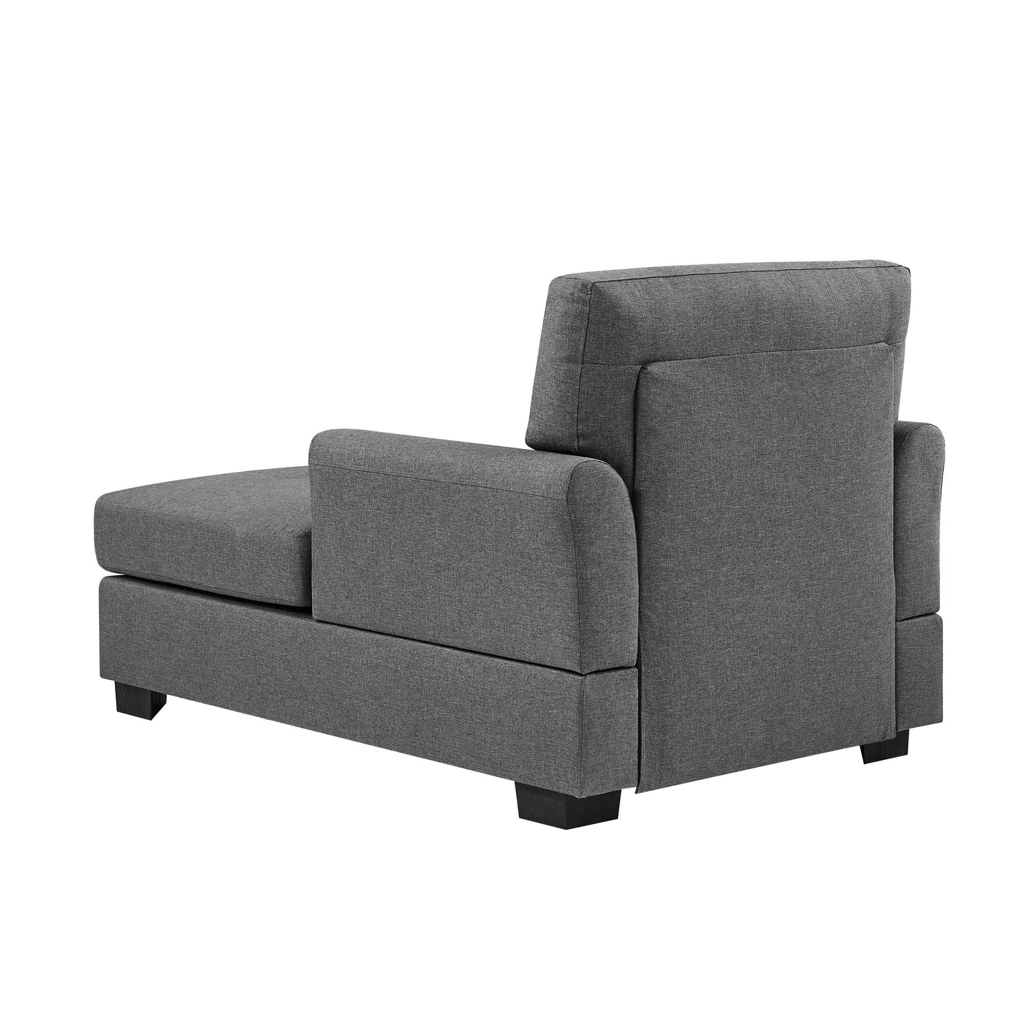 Chaise longue large de 34 po, rembourrage doux, mélange de polyester durable, siège et dossier capitonnés à boutons offrant un style et un confort intemporels