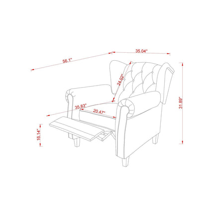 Fauteuil capitonné réglable 35.04 avec pieds robustes