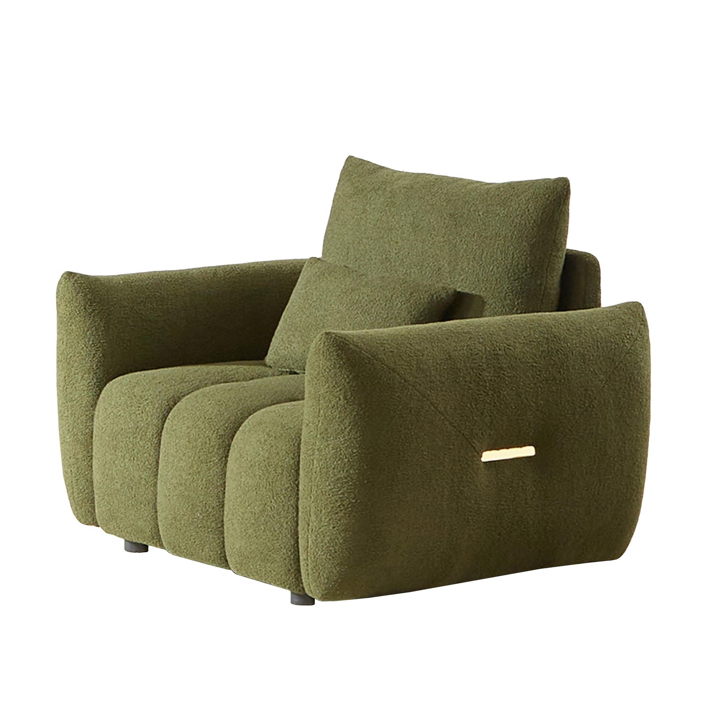 Canapé en tissu Teddy 36,8 pouces, fauteuil de salon moderne pour appartement, bureau, salon et chambre, vert