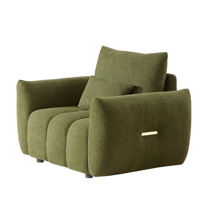 Canapé en tissu Teddy 36,8 pouces, fauteuil de salon moderne pour appartement, bureau, salon et chambre, vert