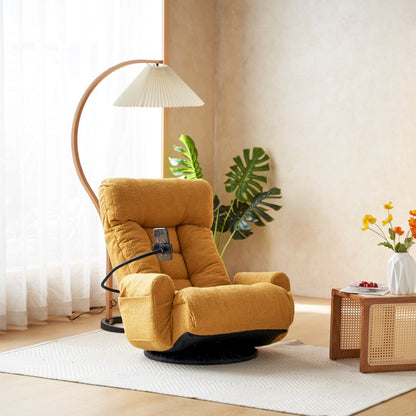 Fauteuil de salon réglable, pivotant à 360 degrés, pliable et inclinable, avec support pour téléphone