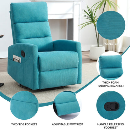 Canapé inclinable manuel pivotant à 360° en tissu réglable pour salon