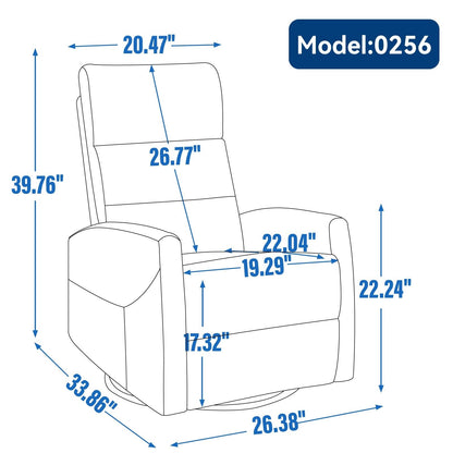 Canapé inclinable manuel pivotant à 360° en tissu réglable pour salon