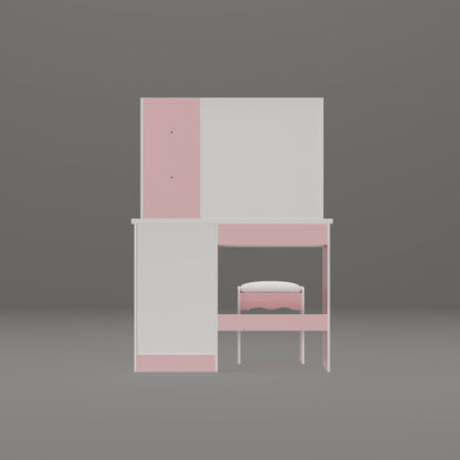 Ensemble de coiffeuse de 39,4 po de large avec tabouret et miroir