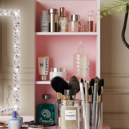 Ensemble de coiffeuse de 39,4 po de large avec tabouret et miroir