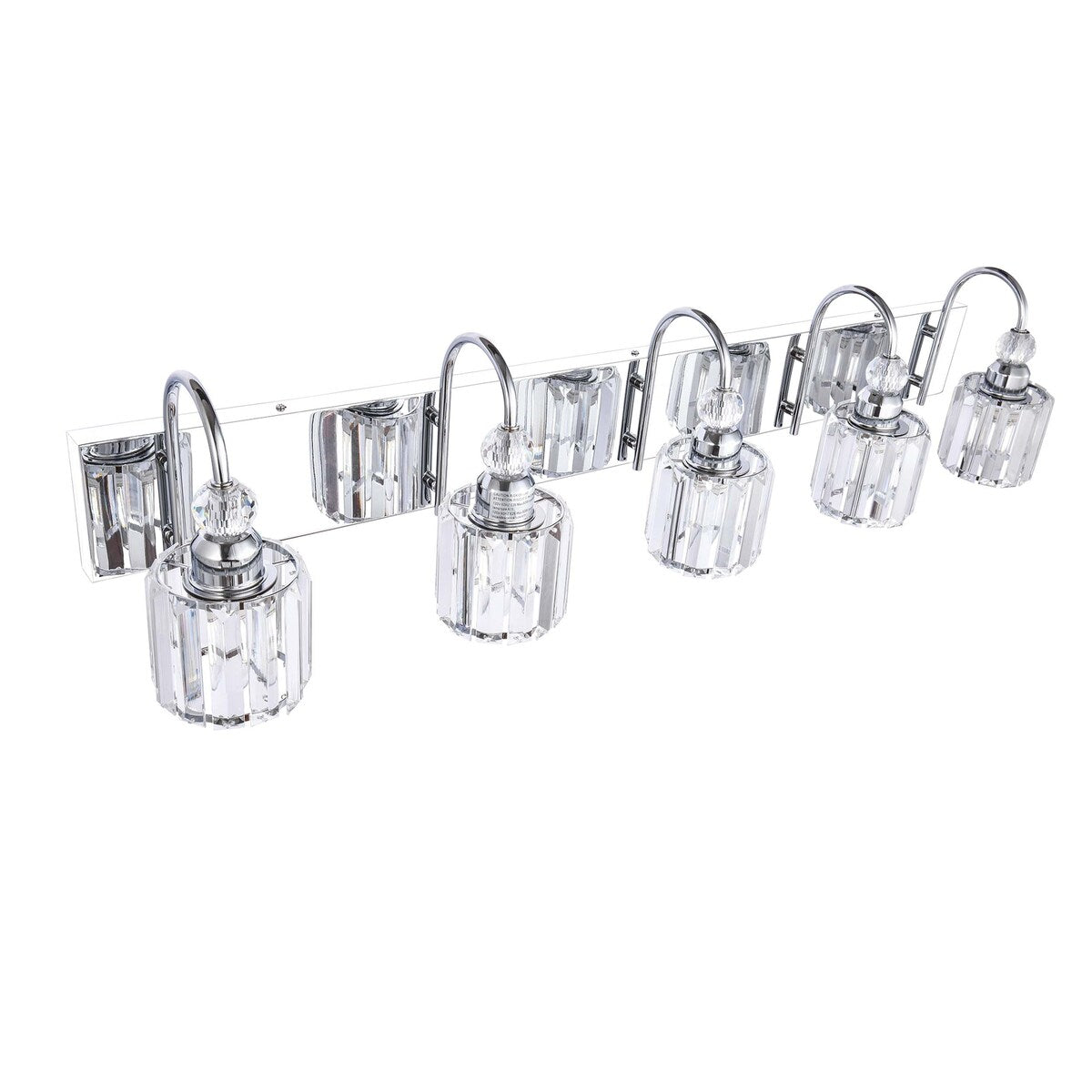 Applique murale moderne en cristal chromé/noir/doré pour salle de bain, éclairage de vanité