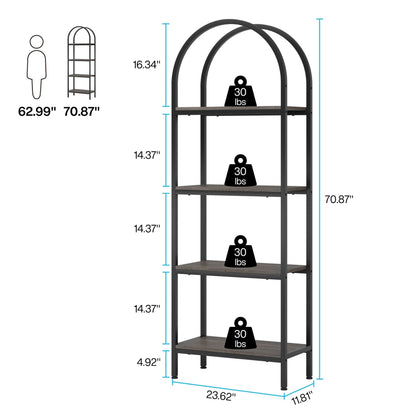 Bibliothèque ouverte, étagères de rangement industrielles avec cadre en métal