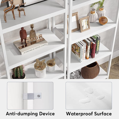 Bibliothèque ouverte, étagères de rangement industrielles avec cadre en métal