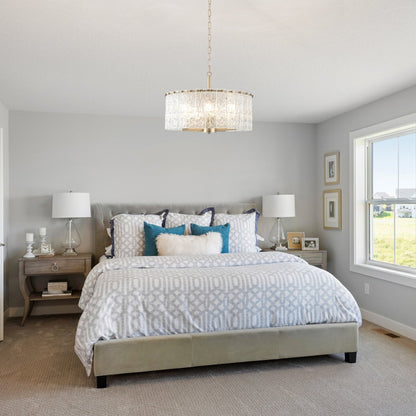 Lustre rond moderne à 5 lumières, semi-encastré classique, luminaire suspendu pour îlot de cuisine et salle à manger