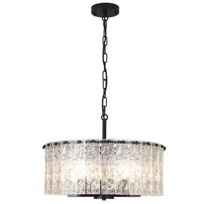 Lustre rond moderne à 5 lumières, semi-encastré classique, luminaire suspendu pour îlot de cuisine et salle à manger