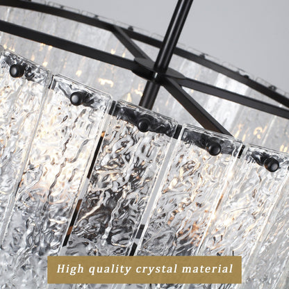 Lustre rond moderne à 5 lumières, semi-encastré classique, luminaire suspendu pour îlot de cuisine et salle à manger