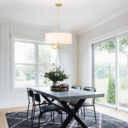 Plafonnier semi-encastré moderne à 5 lumières pour salle à manger, chambre à coucher, salon - N/A