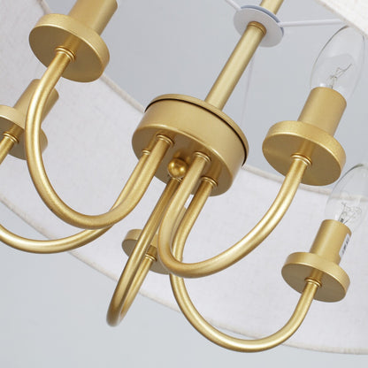 Plafonnier semi-encastré moderne à 5 lumières pour salle à manger, chambre à coucher, salon - N/A