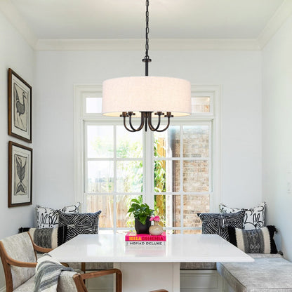 Plafonnier semi-encastré moderne à 5 lumières pour salle à manger, chambre à coucher, salon - N/A