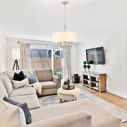 Plafonnier semi-encastré moderne à 5 lumières pour salle à manger, chambre à coucher, salon - N/A