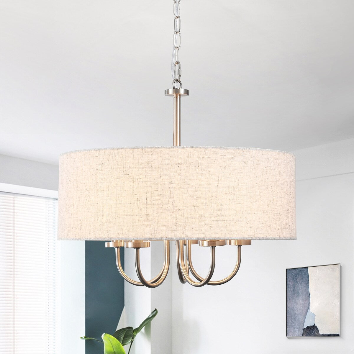 Plafonnier semi-encastré moderne à 5 lumières pour salle à manger, chambre à coucher, salon - N/A