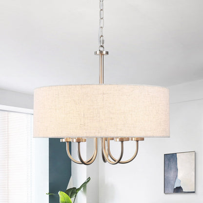 Plafonnier semi-encastré moderne à 5 lumières pour salle à manger, chambre à coucher, salon - N/A