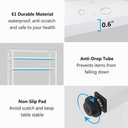 Étagère de rangement utilitaire à 5 niveaux pour four à micro-ondes, chariot de cuisine industriel avec clapier