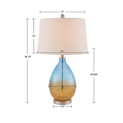Lampe de table Cortina en verre ombré 510 Design, lot de 2