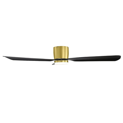 Ventilateur de plafond encastré à DEL noir/blanc de 52 pouces avec télécommande (3 pales)