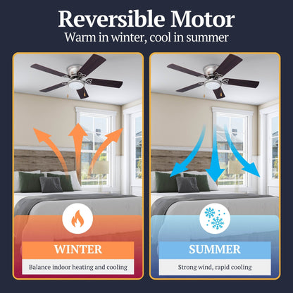 Ventilateur de plafond intérieur traditionnel Prominence Home Benton 52 avec éclairage LED et chaînettes