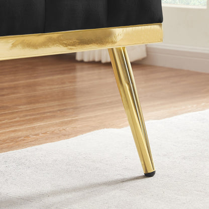 Canapé 2 places en velours 55,5 avec 2 coussins, design contemporain et montage facile