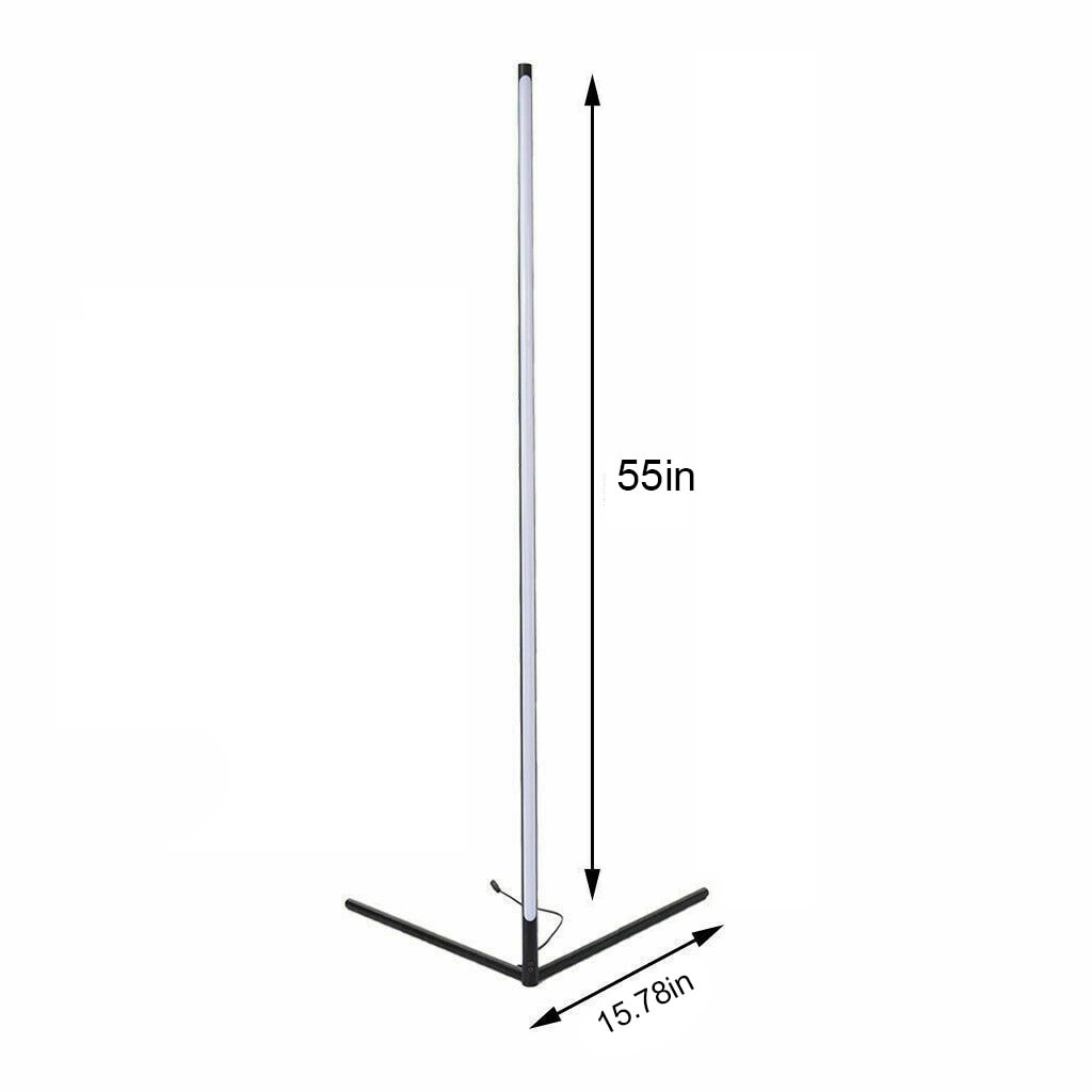 Lampe d'angle en métal RVB 55 LED minimaliste sur pied