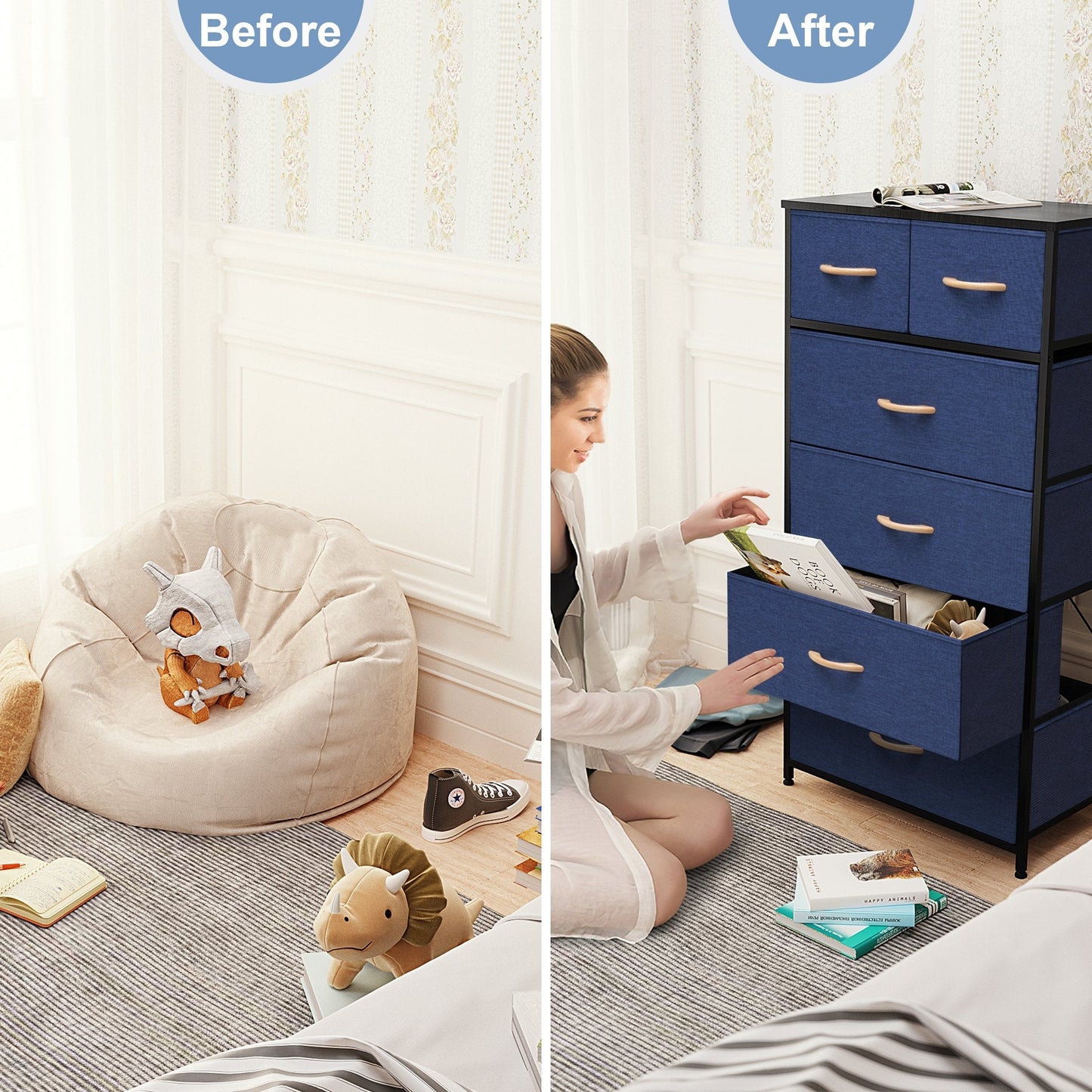 Commode verticale à 6 tiroirs de Crestlive Products