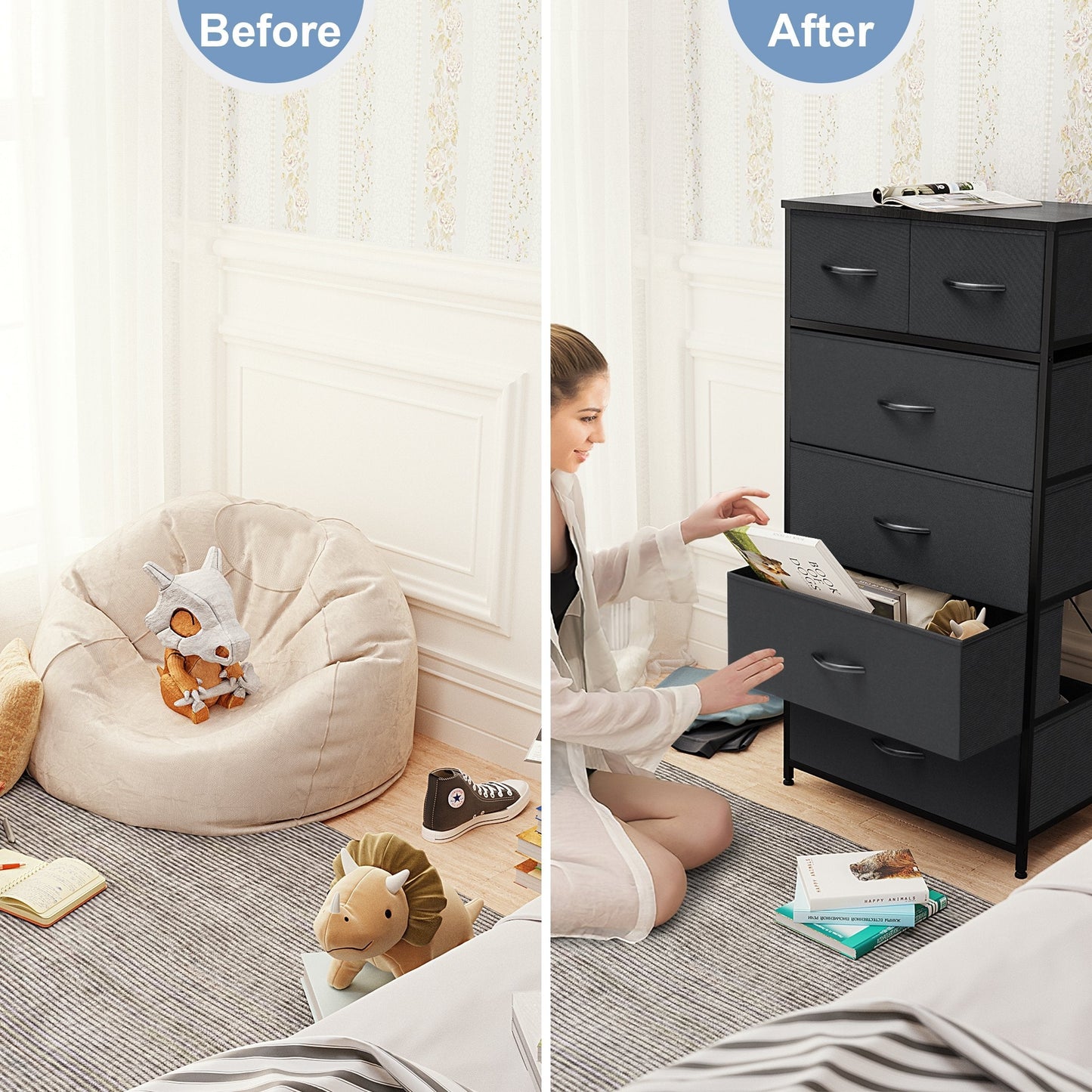 Commode verticale à 6 tiroirs de Crestlive Products