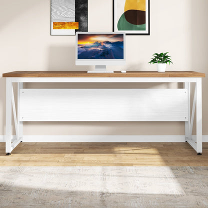 Bureau d'ordinateur en L de 63 pouces avec classeur latéral de 47 pouces, ensemble de bureau de direction pour la maison