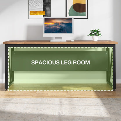 Bureau d'ordinateur en L de 63 pouces avec classeur latéral de 47 pouces, ensemble de bureau de direction pour la maison