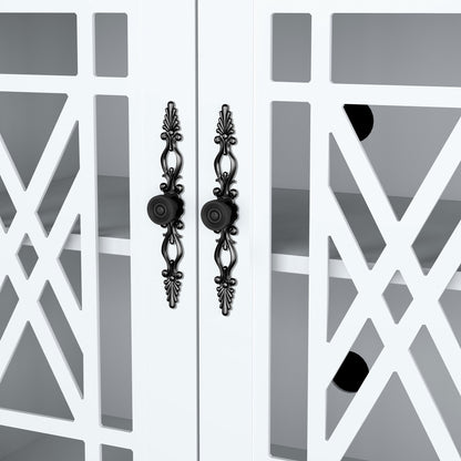 Buffet d'appoint de cuisine en bois de style vintage de 63 po de largeur