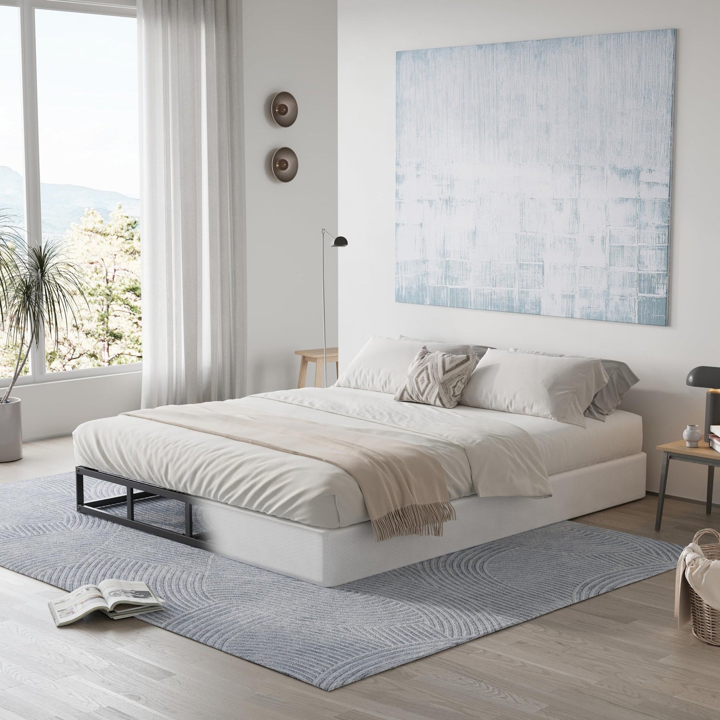 Sommier à ressorts en métal FSCHOS de 7 pouces, sommier de base, sans pieds