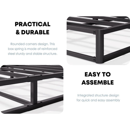 Sommier à ressorts en métal FSCHOS de 7 pouces, sommier de base, sans pieds