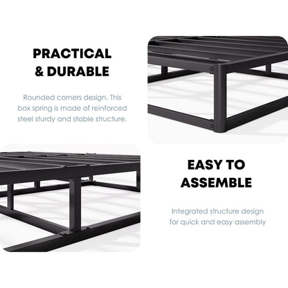 Sommier à ressorts en métal FSCHOS de 7 pouces, sommier de base, sans pieds