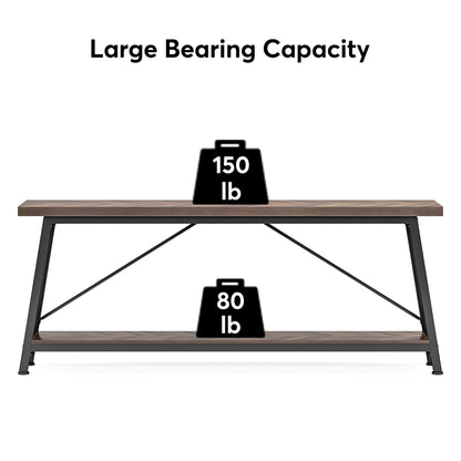 Table console d'entrée industrielle extra-longue de 70,9 pouces