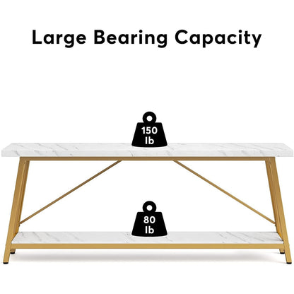 Table console d'entrée industrielle extra-longue de 70,9 pouces