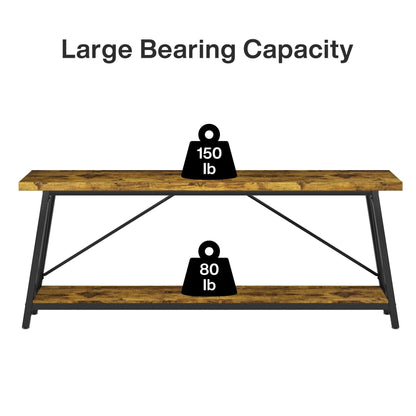 Table console d'entrée industrielle extra-longue de 70,9 pouces