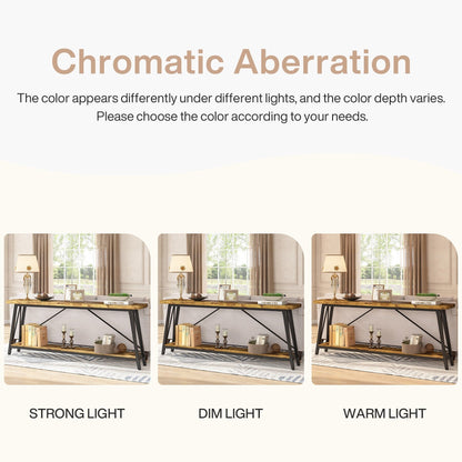 Table console d'entrée industrielle extra-longue de 70,9 pouces