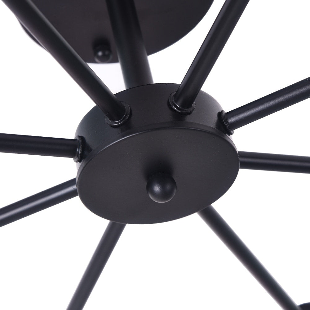 Plafonnier semi-encastré Spoutnik noir/doré pour salon, cuisine, bureau, chambre à coucher, hall d'entrée