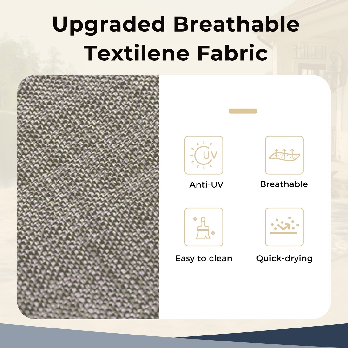 Ensemble de salle à manger de patio 8 pièces MAISON ARTS avec parasol de 13 pieds