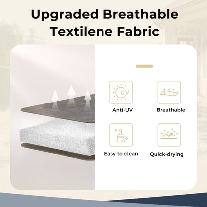 Ensemble de salle à manger de patio 8 pièces MAISON ARTS avec parasol de 13 pieds