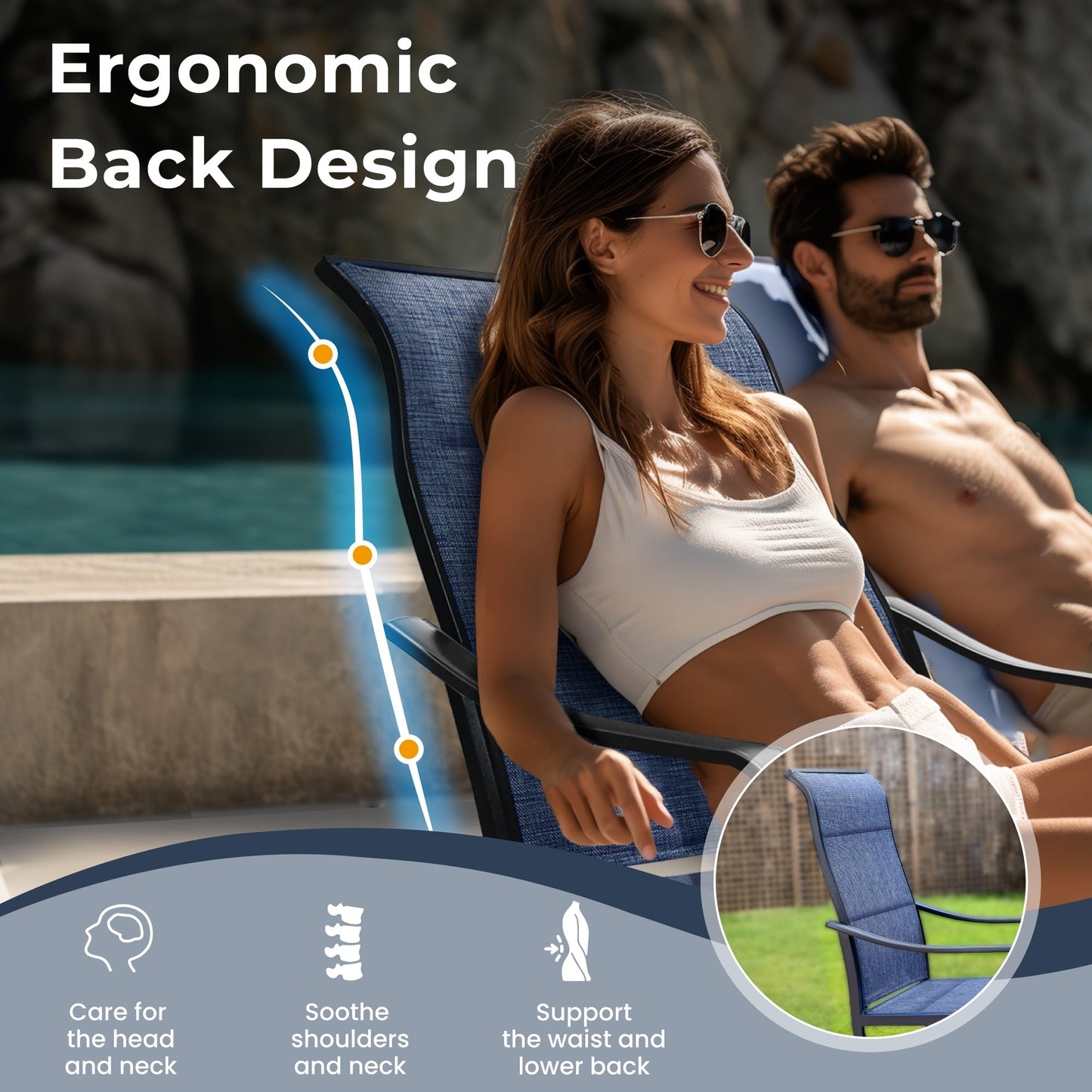 Ensemble de salle à manger de patio 8 pièces MAISON ARTS avec parasol de 13 pieds