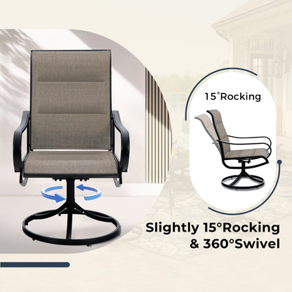 Ensemble de salle à manger de patio 8 pièces MAISON ARTS avec parasol de 13 pieds