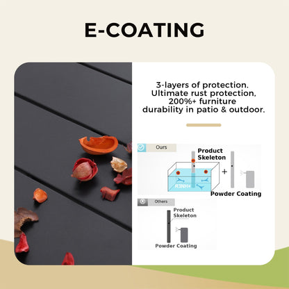 Ensemble de salle à manger de patio 8 pièces MAISON ARTS avec parasol de 13 pieds