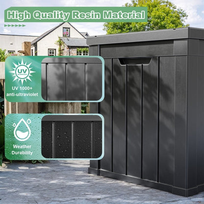 Coffre de rangement extérieur en résine avec serrure