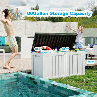 Coffre de rangement extérieur en résine avec serrure