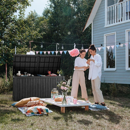 Coffre de rangement extérieur en résine avec serrure