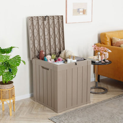 Coffre de rangement extérieur en résine avec serrure